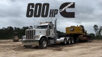600HP Peterbilt Heavy Haul: Straight Pipes & LOUD Jakes!